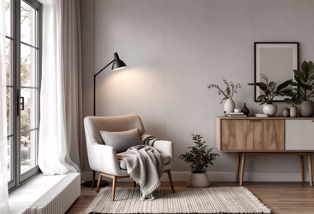 Cozy reading nook